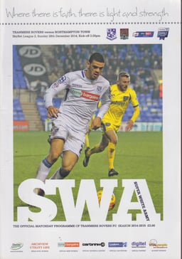 Tranmere Rovers v Northampton Town Match Programme 2014-12-28